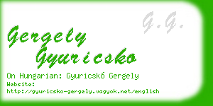 gergely gyuricsko business card