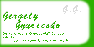 gergely gyuricsko business card